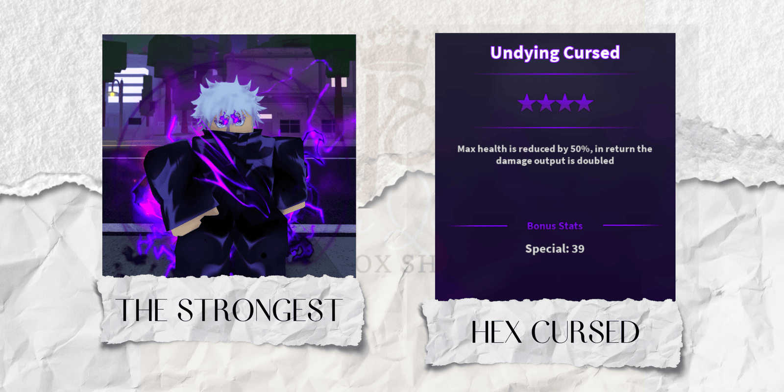 Hex Cursed The Strongest (Gojo)