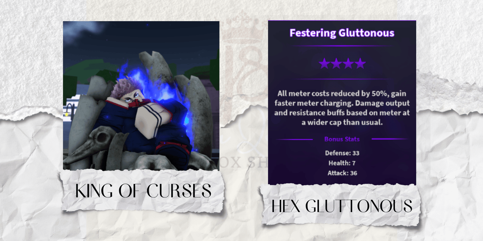 Hex Gluttonous King Of Cursses (Sukuna)