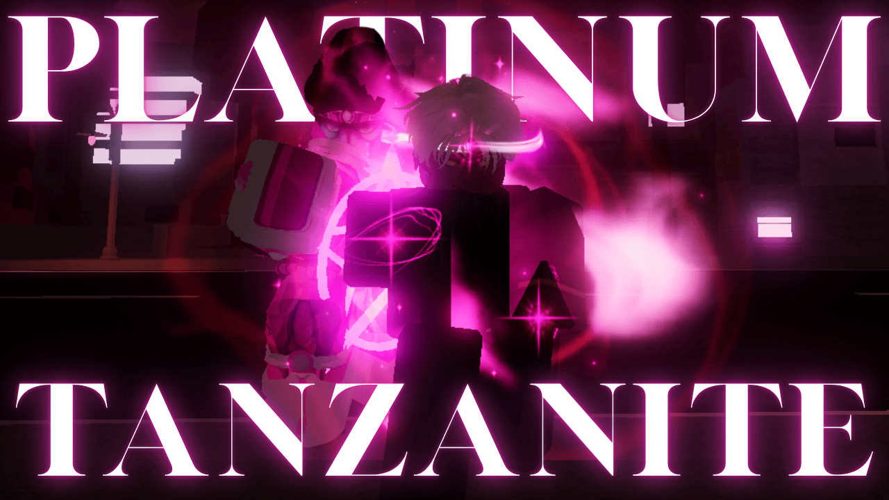 Unusual Star Platinum: Tanzanite Pattern 64 Sols Ring Charm
